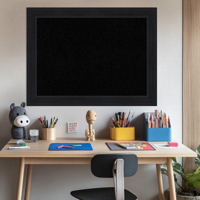 Abbey Black Framed Corkboard, Black Cork Bulletin Board, Organization Board, Pin Board