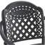 Chaise de patio en fonte d'aluminium 4 pièces avec cadre noir-291528161