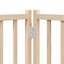 Dog Gate With Door Foldable 6 Panels 118.1 " Solid Wood Fir
