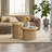 Crystopher Natural Wood Fluted Round Coffee Table-2058719733