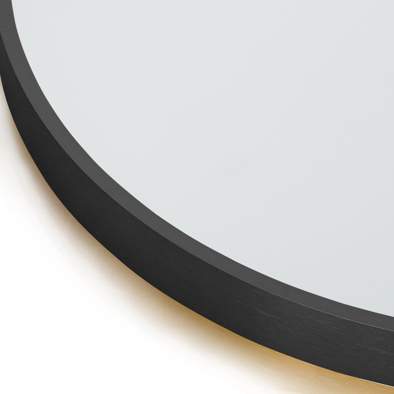 Calliegh Metal Flat Mirror, Black, 71" x 31"