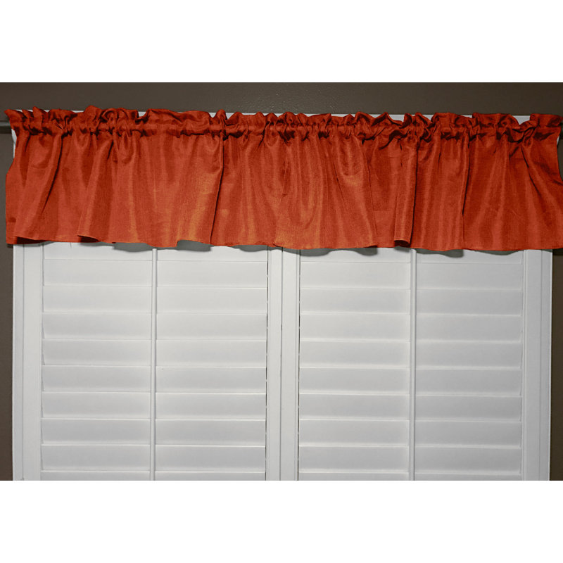 Cantonnière sur mesure l 58 po, L 58 po x L 14 po, Orange foncé