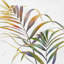 Impression de feuilles de palmier tropicales à l'aquarelle | Décoration intérieure encadrée