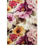 Tapis décoratif moderne mauve et jaune à motif de roses-1075140628