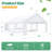  20'Wx20'D Outdoor canopies, Wedding Tent,Party Tent Heavy Duty,Large Canopy Tents for Parties