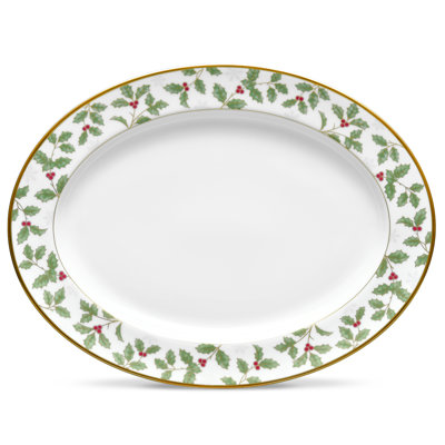 Plateau ovale Noritake Holly & Berry Gold