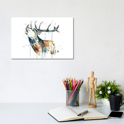 Elk Calling 1 Piece Wrapped Canvas Painting