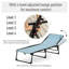 Chaise longue pliante Outsunny avec dossier réglable pour bronzer au bord de la piscine et du patio - Structure en acier bleu