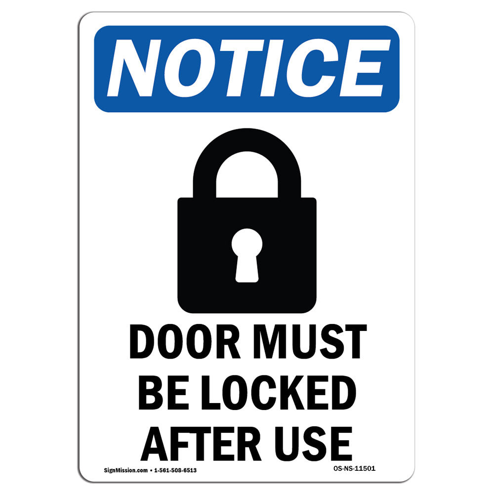 SignMission Door Must Be Locked Sign with Symbol | Wayfair