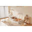 Lit simple en bois avec clôture-1271110764