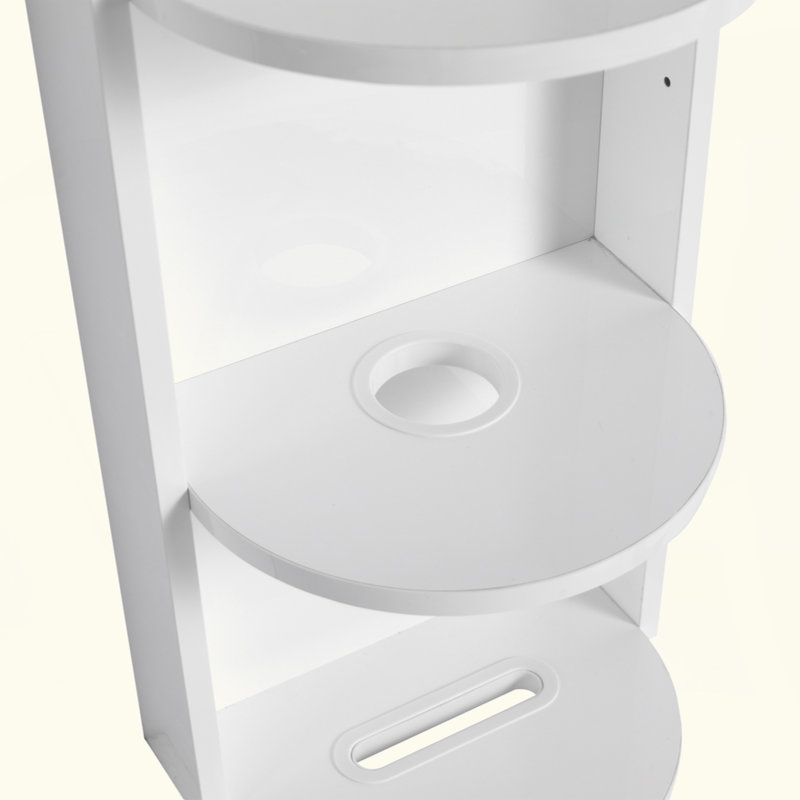 12" Bathroom Wall-Mounted Storage Rack, Float Mounting Design,(KD-Packing), White