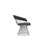 Pangea Home Fern Modern Black Faux Vegan Leather Accent Chair with Silver Metal Wire Base – Contemporary Armchair for Living Room or Dining Space-33064540-33064541