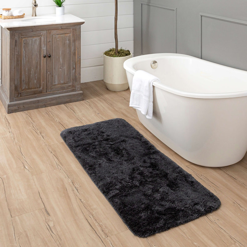 Tapis de bain rectangulaire antidérapant et résistant aux taches / à la décoloration Pirates, Gris anthracite