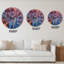 Horloge murale moderne infusée d'or rouge et bleu-494214296