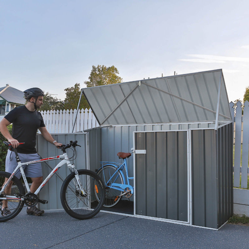 Absco Space Saver 7 ft. W x 3 ft. D Metal Horizontal Storage Shed