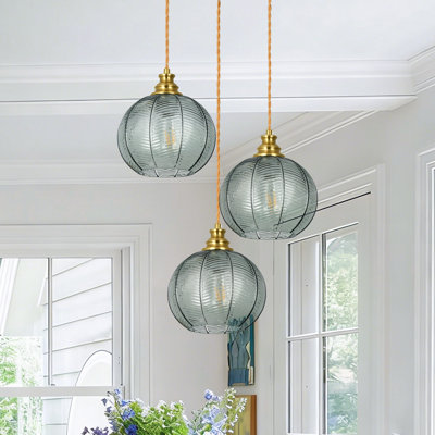 Luminaire suspendu moderne avec abat-jour en verre globe