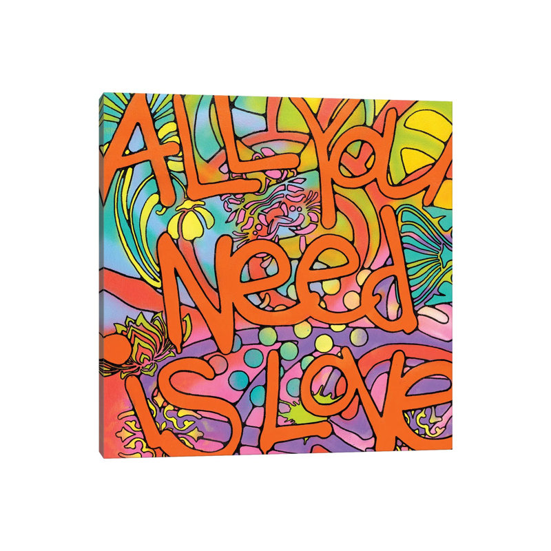 All You Need Is Love by Dean Russo - Wrapped Canvas Gallery-Wrapped Canvas Giclée, 30.48 cm H x 30.48 cm W