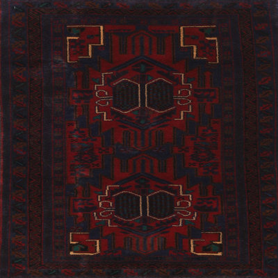 Tapis sud-ouest Mehroon / noir / crème