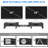 Monitor Stand With 2 Storage Drawers, Premium Bamboo Dual Monitor Stand Riser With Adjustable Length And Angle, Desk Organizer For Computer Laptop,  Black