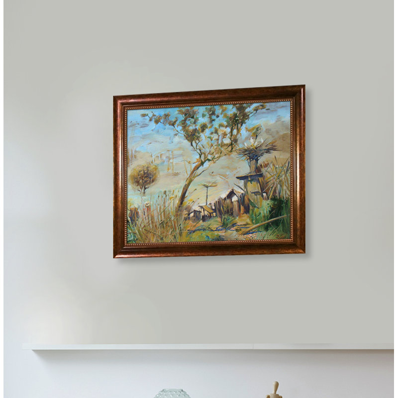 "On the Villige" par Sergey Roy-reproduction d’art sur toile encadrée, H 20 po x l 24 po x P 2 po, Café de Vérone