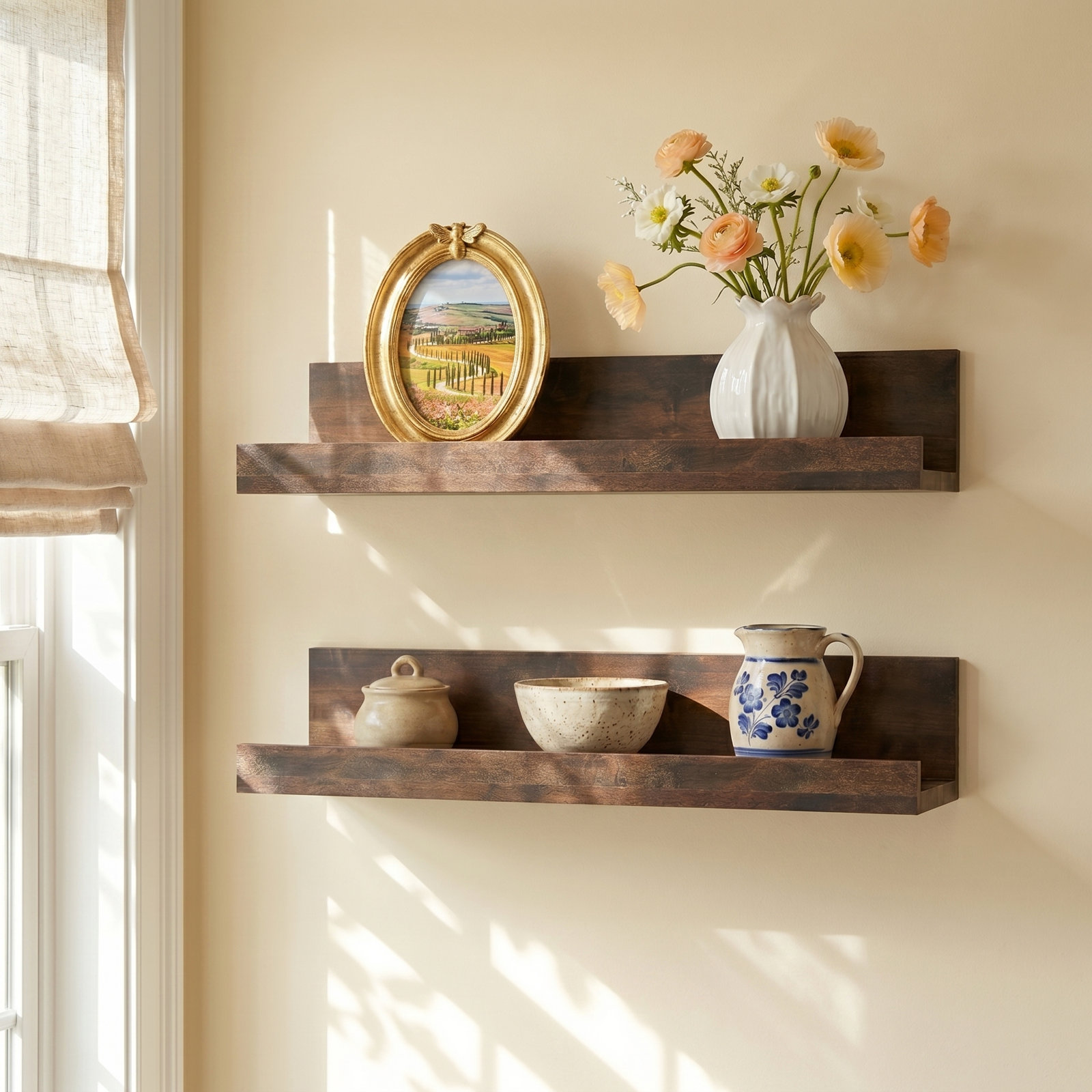Dominique 28" Solid Wood Floating Shelf