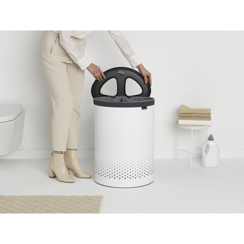 Brabantia Dual Compartment Laundry Hamper, White