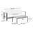 Magers Aluminum Outdoor 3 Seater Sofa and Coffee Table Patio Set-98387492