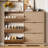 Shoe Cabinet with 6 Flip Drawers, 46.7" Wide Fluted Entryway Shoe Storage, Freestanding Composite Wood Cabinet with Adjustable Shelves-1686560669