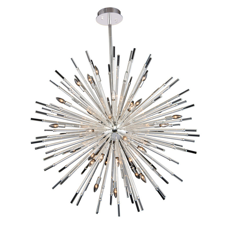 Sprazzo 36 LT Silver/Clear Chandelier Allegri