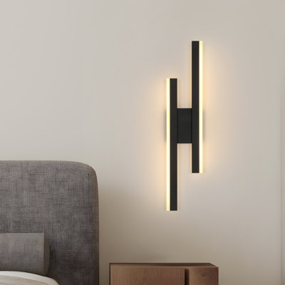58cm Black Acrylic LED Wall Sconce with Adjustable Light 