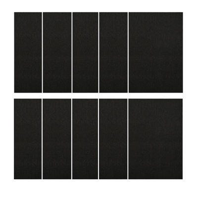 Bartlet Furnish my Place Modern Indoor/Outdoor Commercial Solid Color Rug - Pet and Kids Friendly Rug, Stain Resistant, Floor Carpet for Living Room & Hallway, Wedding - Black