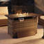 Outdoor Propane Gas Fire Pit Table,  50,000 BTU Rectangular Rattan Fire Pit with Lid, Hidden Tank Storage-1225948445-1225590911