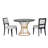 Space-saving Dining Table Sets With Solid Veneer And Rustic Style For Kitchen
