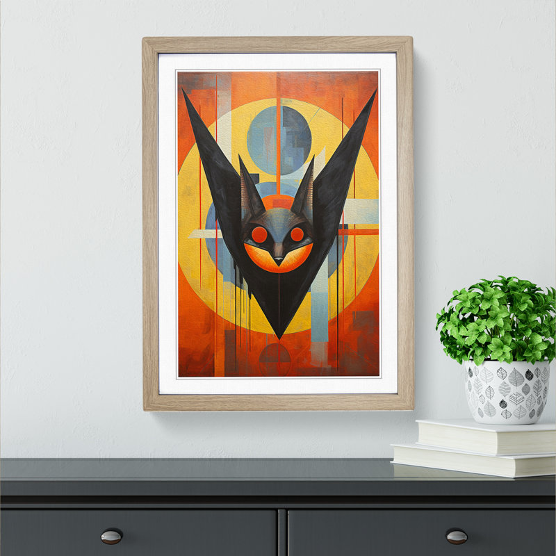 Single Picture Frame Print on Wood, Oak Framed, 34cm H x 25cm W