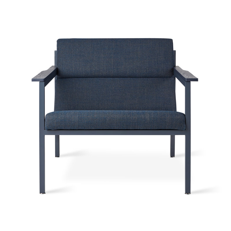 Halifax Armchair, Hanson Navy Polyester Blend, Atlantic