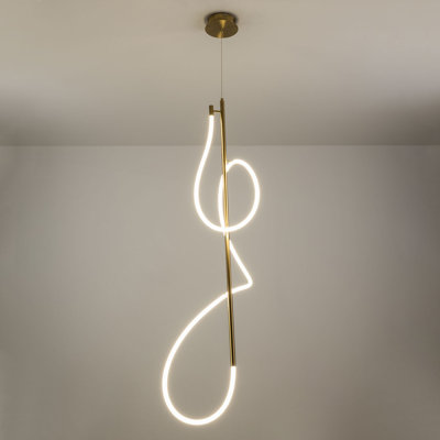 Lustre linéaire unique avec hauteur réglable 4500K (lumière neutre)