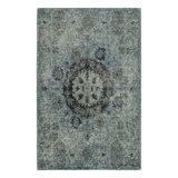 Distressed Homage Hand Knotted Wool Geometric Area Rug