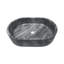 Bathroom Vessel Sink Made From Gray Natural Marble, Unique Pattern, Smooth Surface, Spacious Basin Hand - Finished,