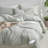 MooMee Striped Duvet Cover Set 100% Washed Cotton Linen Like Textured-105229478-112681251
