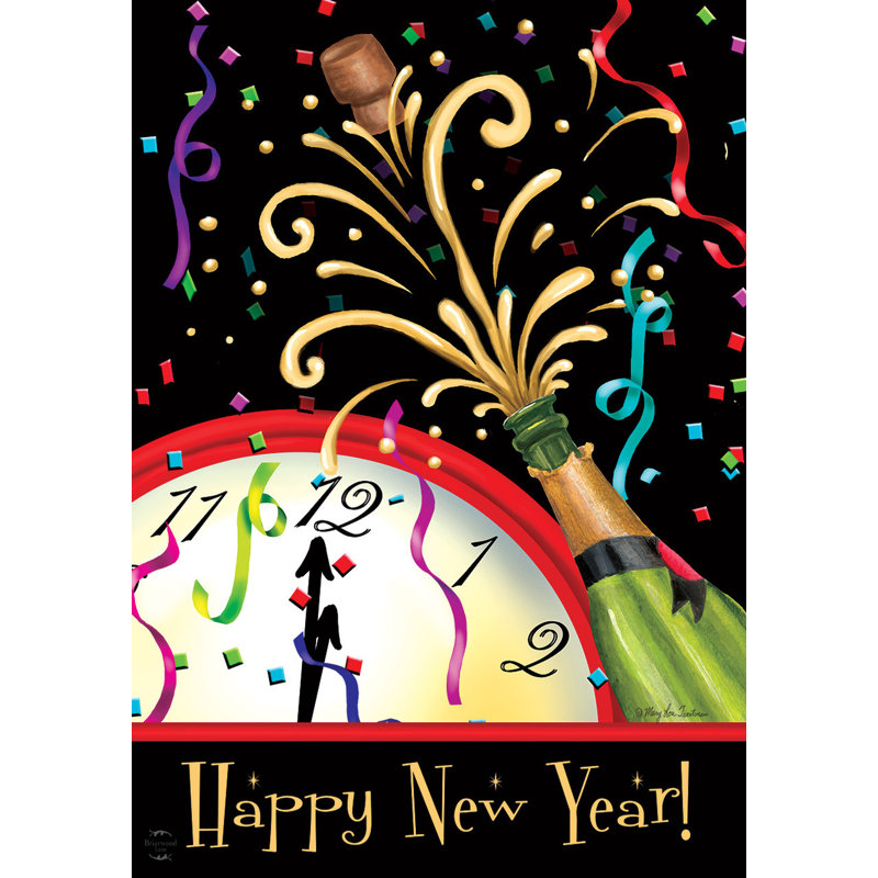 Drapeau de jardin Happy New Year