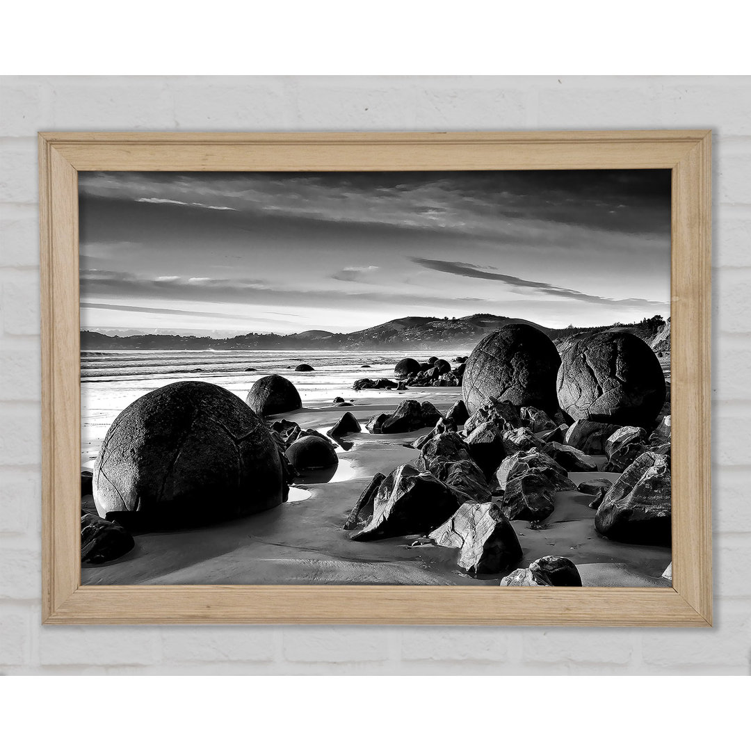 Rocks On A Beach Gerahmter Druck