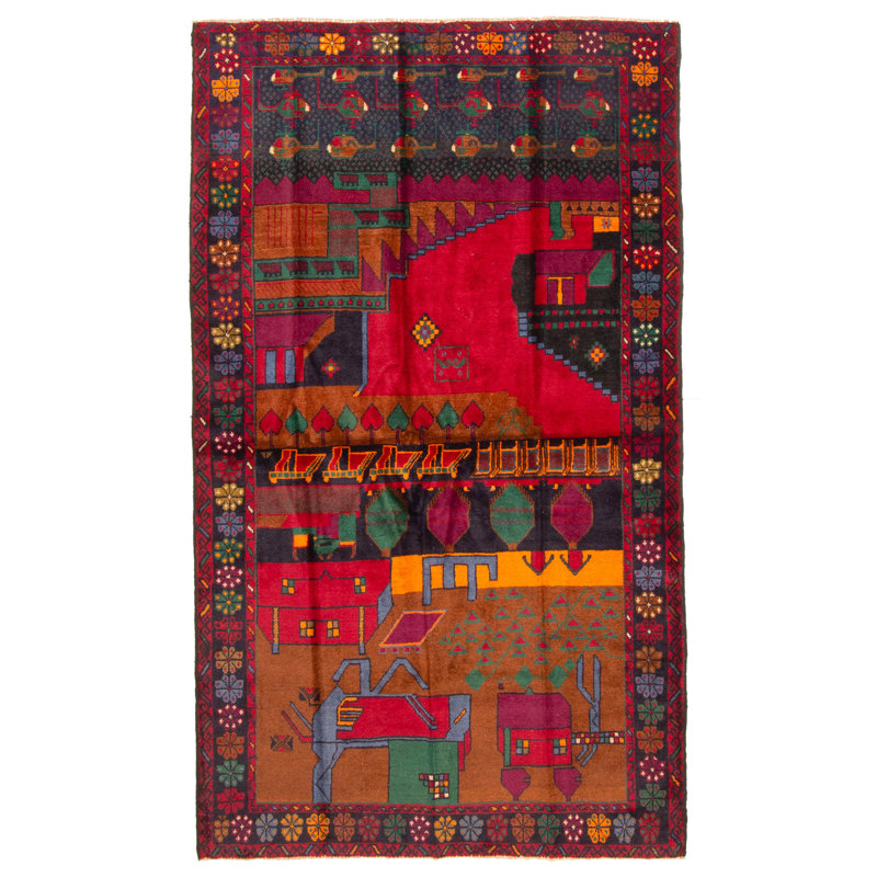 Rizbaft Red Rug 3'8" x 6'2"