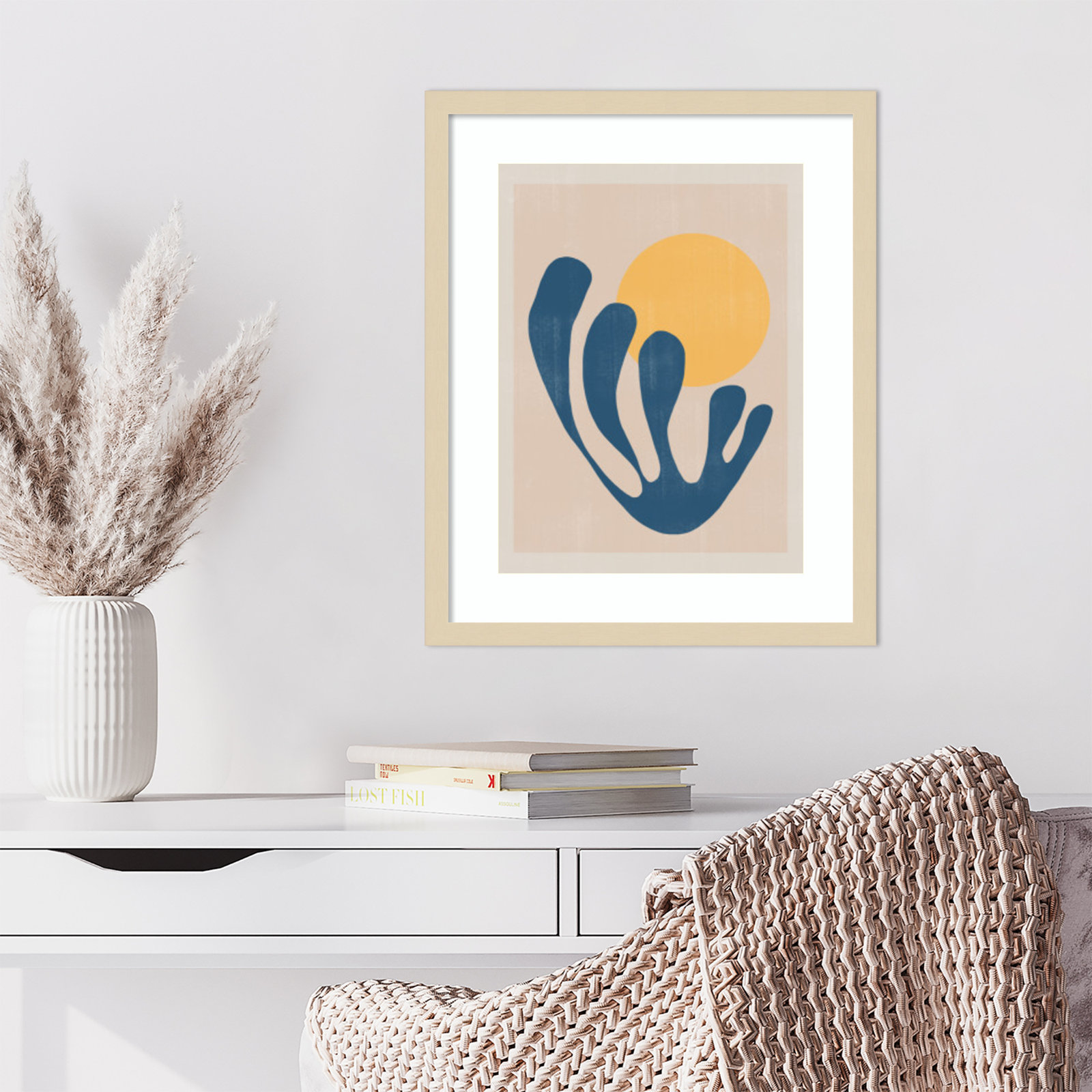 Giese "Modern Plant No. 1" Print, Brown , 21" H x 17" W