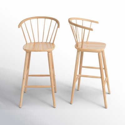 Set of 2 Sheffield Solid Wood Stools