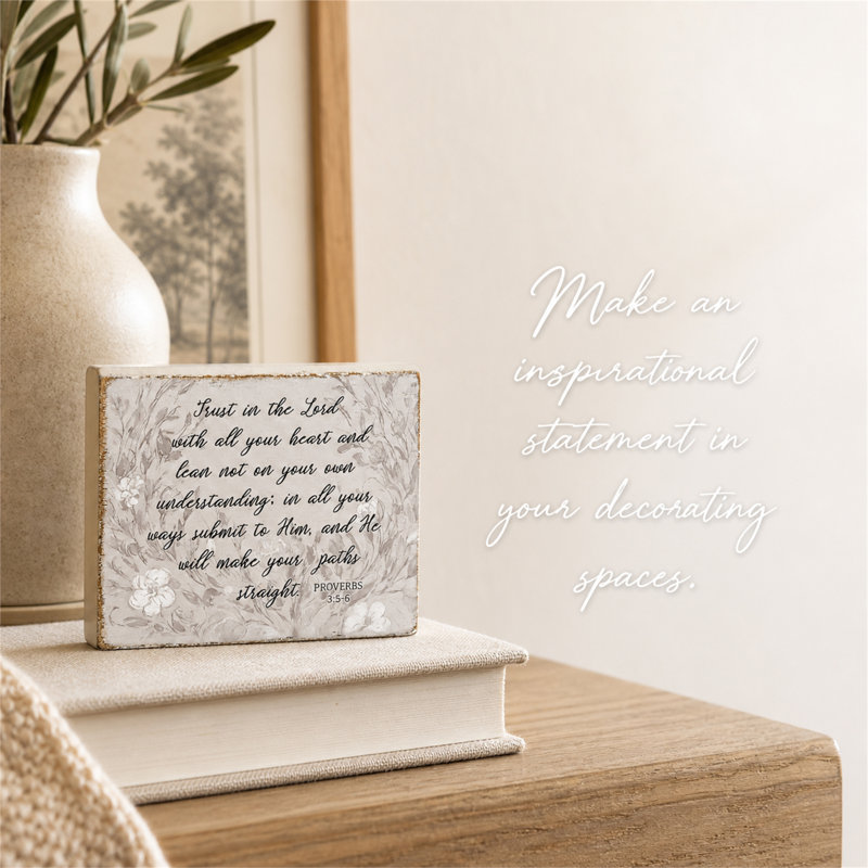 Plaque de table « Ayez confiance en le Seigneur » 4x3