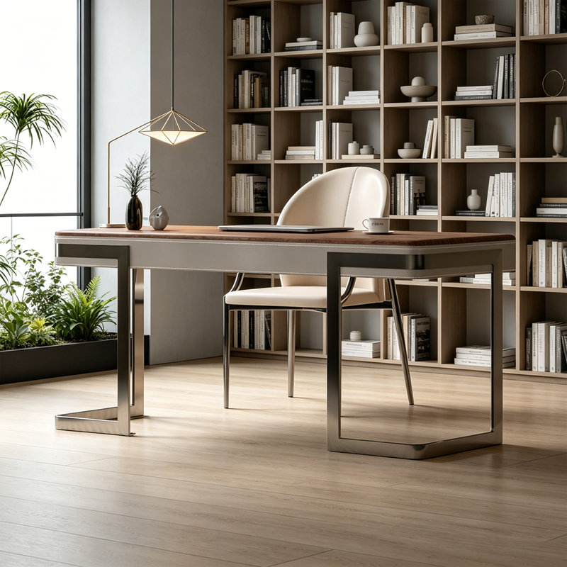 Bureau d'écriture Retro Retro, H 29,52 po x l 62,99 po x P 23,62 po