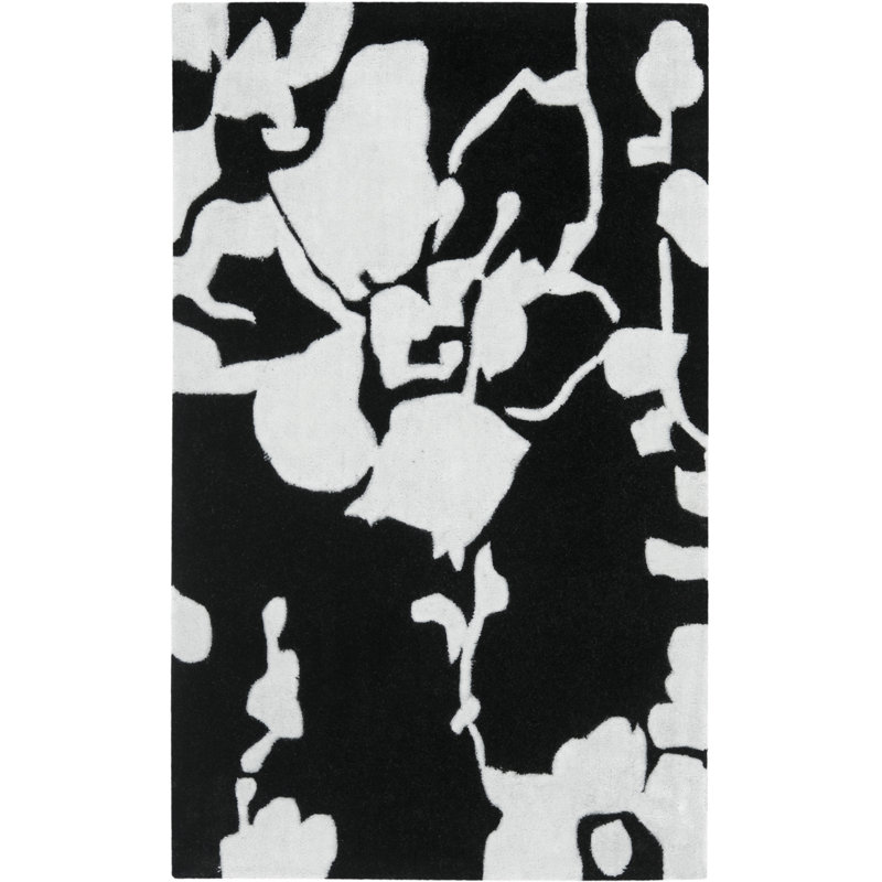 Tapis à la main Modern Art Collection, Rectangle 5 pi x 8 pi