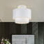 Plafonnier semi-encastré blanc moyen 2 lumières Acklin-236494884-236494885