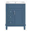 Meuble-lavabo de 24 po avec lavabo en céramique, petite armoire de salle de bain, armoire moderne avec 2 tiroirs et tablette réglable, meubles-lavabos-345791014