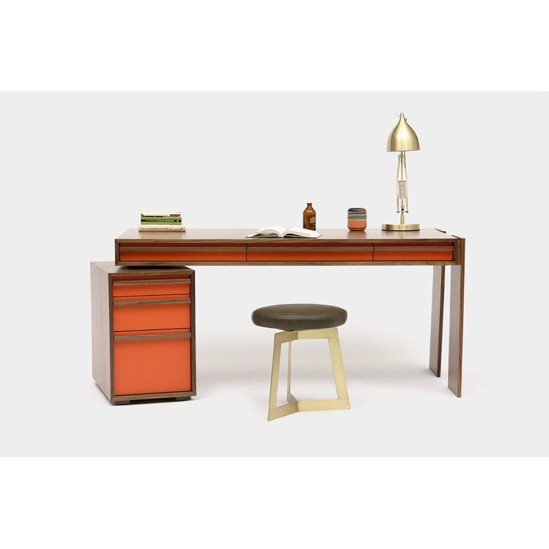 Writing Desk, Brown/Orange